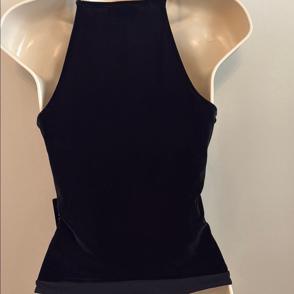 Sequin V-Neck Bodysuit in Black and Silver Timeless Chic Elegant Design Small - Picture 5 of 9